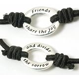 FJ708 - Bracelet dAmitié "Friends Share The Joy And Divide The Sorrow"