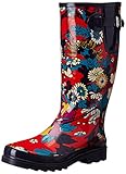 The SAK Women's Rhythm Rain Boot, Crimson Flower Power, 7 M US