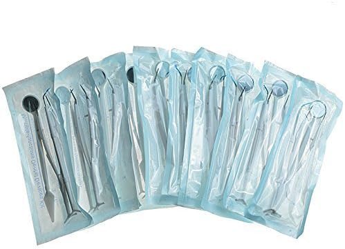 Dental Power 10pcs Disposable Dental Instruments Mirror Probe Cotton Plier Kit (White) by dental care