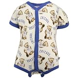 Majestic Chicago Cubs Natural Infant All Over Print French Creeper
