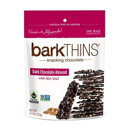 barkTHINS Snacking Dark Chocolate, Almond with Sea Salt, 4.7 Ounce by Ripple Brand Collective, LLC