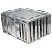 UWS DB-4848-F 48" Aluminum Dog Box Double Door with Divider and Floor