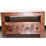 Dakota TV Unit with 4 Drawers Dark Shade