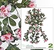 TWO 30" Artificial Azalea Hanging Flower Bushes _pink Cream, with No Pot,