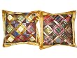 2 Auburn Tribal India Vintage Sari Toss Pillow Cushion Covers