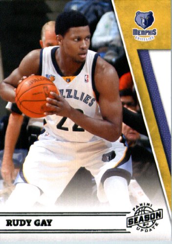 2010/11 Panini Season Update Basketball Card # 115 Rudy Gay Memphis Grizzlies In a Protective Screwdown Display Case !