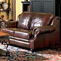 Hot Sale Classic Tri Tone Leather Loveseat