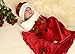 Velour Rose Set - Red with Red Roses, Infant: 0-3 Months