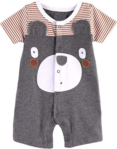 Fiream Baby Boys Summer Short Sleeve Animals Romper