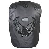 Men's American Eagle USA Black Leather Vest