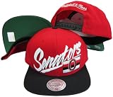 Ottawa Senators Diagonal Script Red/Black Two Tone Plastic Snapback Adjustable Plastic Snap Back Hat / Cap