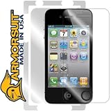 ArmorSuit MilitaryShield - Skin Protector Shield Full Body for Apple iPhone 4 with Lifetime Replacements