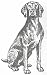 Dog Rubber Stamp - Weimaraner - WEIMAR-1E
