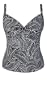 Miraclesuit Women's Geometry Class Roswell Tankini Top - Black/White - Women's Size 22W