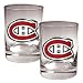 Montreal Canadiens NHL 2pc Rocks Glass Set - Primary Logo