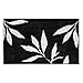 iDesign Microfiber Leaves Accent Shower Rug, Bath Mat for Master, Guest, Kids' Bathroom, Entryway, 34