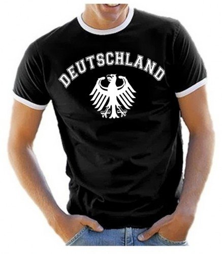 Deutschland Adler T-Shirt EM 2012 T-Shirt schwarz_HERI HERREN RINGER Gr.XL