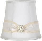 White Fabric Pearl Ribbon Shade 4x5.5x5 (Clip-On)