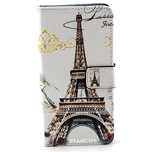 Galaxy Grand Prime Case, StarCity Â® Samsung Galaxy Grand Prime [SM-G530] Case, Wallet Flip Stand Cover Case with Credit / Business Card Holder [Back TPU Cover] For Samsung Galaxy Grand Prime (Wallet Series_Paris Grey)