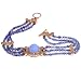 Jewelry : SAVE 75% 14K Blue Opal & Iolite Triple Strand Bracelet by Designer Michael Valitutti - FREE Shipping! & FREE Gemstone Information Card - OVERSTOCK Clearance Sale!