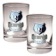 Memphis Grizzlies 2pc Rocks Glass Set - Primary Logo NBA Basketball