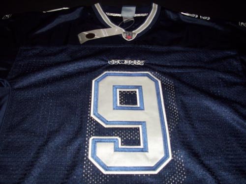 GAI Authentic Tony Romo Autograph Home Blue Dallas Cowboys Jersey