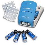 High Performance International AA / AAA Ni-mh Ni-Cd Charger - Battery Tester & Reconditioner, Featuring Blue LCD Status Monitor Includes (8) Premium 2700 MAH Ni-MH Batteries w/ Battery Holders