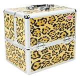 Beautify- Mallette Professionnelle pour Maquillage et Cosmétique Cannes en Aluminium de couleur Leopard Africain
