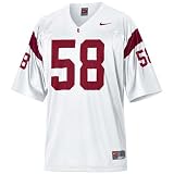 Nike USC Trojans #58 White Replica Football Jersey