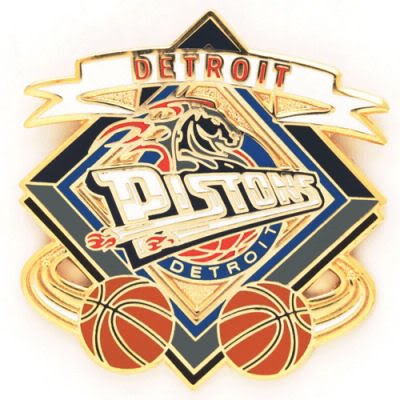 DETROIT PISTONS OFFICIAL LOGO LAPEL PIN