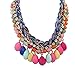Oliasports® Torsade Layers Colorful Ball Beaded Bib Choker Collar Necklace