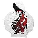 Fox Racing Fissure Youth Boys Front Fleece Hoody Zip Fashion Sweatshirt - Color: White, Size: KMedium