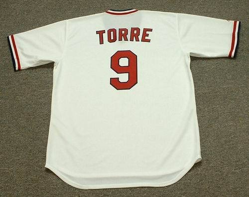 JOE TORRE St. Louis Cardinals 1974 Majestic Cooperstown Throwback Home Baseball Jersey, MEDIUM