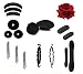 Homeoculture Combo of 14 hair accessories 3 Donuts + 1 Magic Puff + 1 volumizer + 1 Banana Bumpit + 1 Tictac Puff + 1 Artificial Rose Hair Clip + Small Magic Puff + 3 French twist Braid tool + 1 Puff Braid tool RS.420.00
