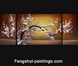 Abstract Art Sunset Feng Shui Painting Cherry Blossom Painting 41-1