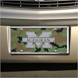 Michigan Wolverines Camo Metal License Plate