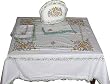 Square Table Linens and Napkins Cotton Embroidered 48 x 48 inches