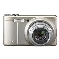 Ricoh CX4 Digitalkamera (10 Megapixel, 10-fach opt. Zoom, 7,6 cm (3 Zoll) Display, Bildstabilisator) champagner silber