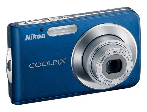 Nikon Coolpix S210 Digital Camera - Blue (8.0MP, 3x Optical Zoom) 2.5 LCD