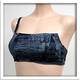 Solb $25 Blue BlueJean Convertible Sports Bra #1752 36A