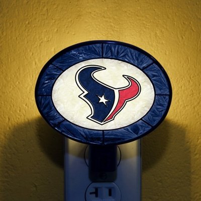 Memory NFL HTE 246 Art Glass Nightlight Texans