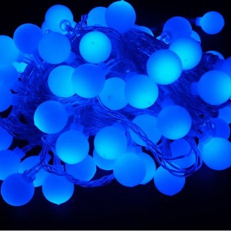 LENBO LED Waterproof Strip Battery strips 4M 15.74FT Fairy string light 40 Small Globe lamp +Free High Power 3W 9-11V DC LED White Beads For for Christmas, Partys, Wedding, New Year Decorations (Blue Color)