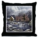Winter Scene Christmas Throw Pillow