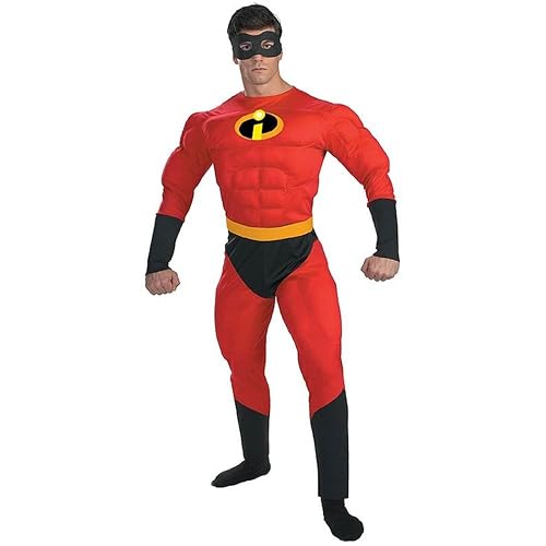 Disguise Unisex - Adult Deluxe Muscle Mr Incredible
