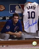Ron Santo Chicago Cubs - Kerry Wood Sitting By Santo Jersey 2003 NLCS - 8x10 Autographed Photograph