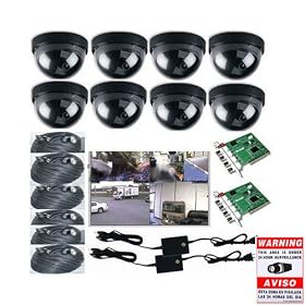 8 CCTV CCD Camera DVR Video Security Record System with Free Surveillance Warning Stickers DVK2806 1G1