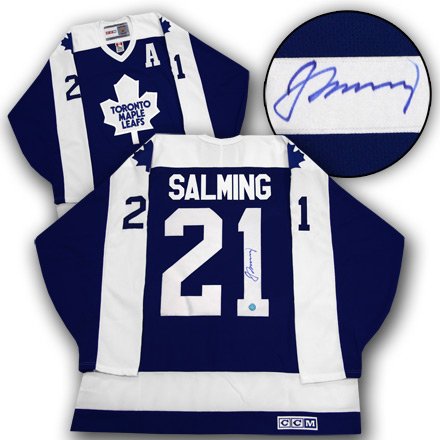 BORJE SALMING Toronto Maple Leafs SIGNED Vintage Jersey