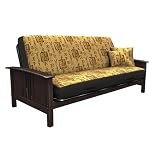 Bamboo Woven Futon/Pillow Cover Set - Black (Full)