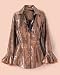 Metallic voile blouse