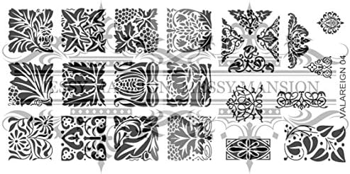 MESSY MANSION VR04 Nail Art Stamping Plate